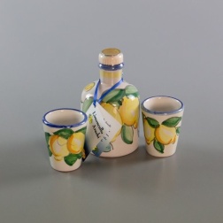 Bomboniera matrimonio limoncello bicchieri Vietri