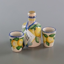 Bomboniera matrimonio limoncello bicchieri Vietri