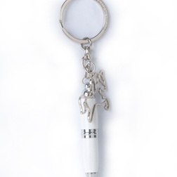 Penna portachiavi bianca con unicorno solidale