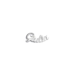 Mono orecchino nome corsivo argento 925