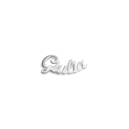 Mono orecchino nome corsivo argento 925