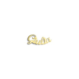 Mono orecchino nome corsivo argento 925 oro giallo