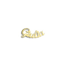 Mono orecchino nome corsivo argento 925 oro giallo