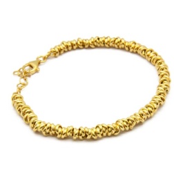 Bracciale rondelle argento 925 oro giallo