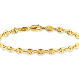 Bracciale maglia marina argento 925 oro giallo