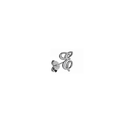Mono orecchino iniziale corsivo argento 925