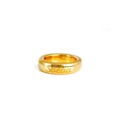 Anello fedona nome argento 925 oro giallo