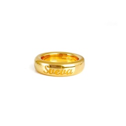 Anello fedona nome argento 925 oro giallo
