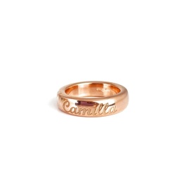 Anello fedona nome argento 925 oro rosa