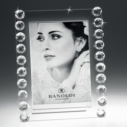 Bomboniera per nozze argento Ranoldi portafoto in cristallo