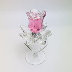 Bomboniera cresima profumo rosa cristallo cuore