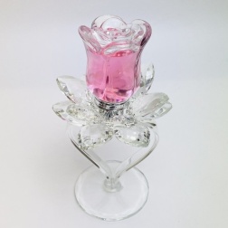 Bomboniera cresima profumo rosa cristallo cuore