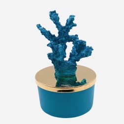 Bomboniera cresima Chiaraela candela corallo turchese bassa