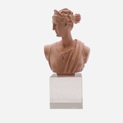 Bomboniera nozze argento Chiaraela busto Artemide medio rosa