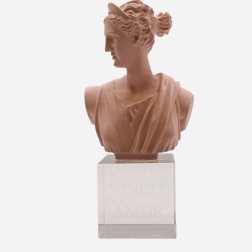 Bomboniera nozze oro Chiaraela busto Artemide medio rosa con base