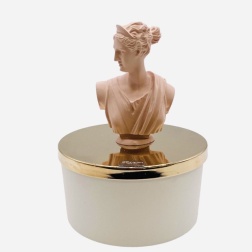 Bomboniera matrimonio Chiaraela candela busto Artemide rosa cipria