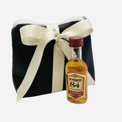Bomboniera compleanno Brandy con borsello ecopelle nero