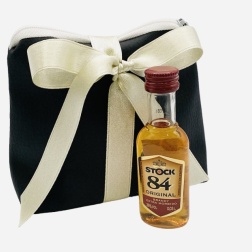 Bomboniera compleanno Brandy con borsello ecopelle nero