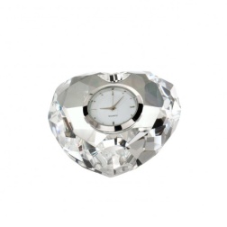 Bomboniera battesimo Fantin argenti orologio cristallo cuore