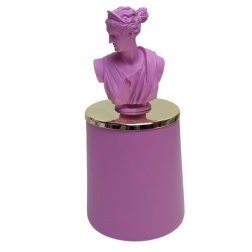 Bomboniera cresima Chiaraela candela Artemide rosa