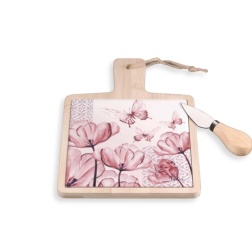 Bomboniera cresima Fantin argenti tagliere fiori farfalle grande