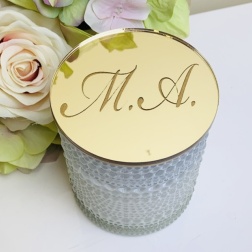 Bomboniera matrimonio candela bianca personalizzabile