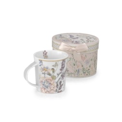 Bomboniera battesimo Fantin argenti mug peonia