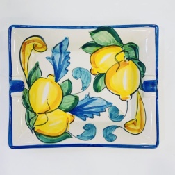 Bomboniera matrimonio posacenere ceramica di Vietri limoni