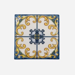 Bomboniera per compleanno sottobicchiere maiolica Capodimonte