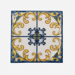 Bomboniera per compleanno sottobicchiere maiolica Capodimonte