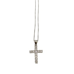 Bomboniera cresima collana croce zirconi argento 925