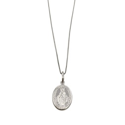 Bomboniera cresima collana Madonnina miracolosa argento 925