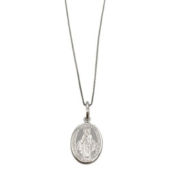 Bomboniera cresima collana Madonnina miracolosa argento 925