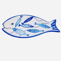 Bomboniera comunione vassoio pesce ceramica di Vietri